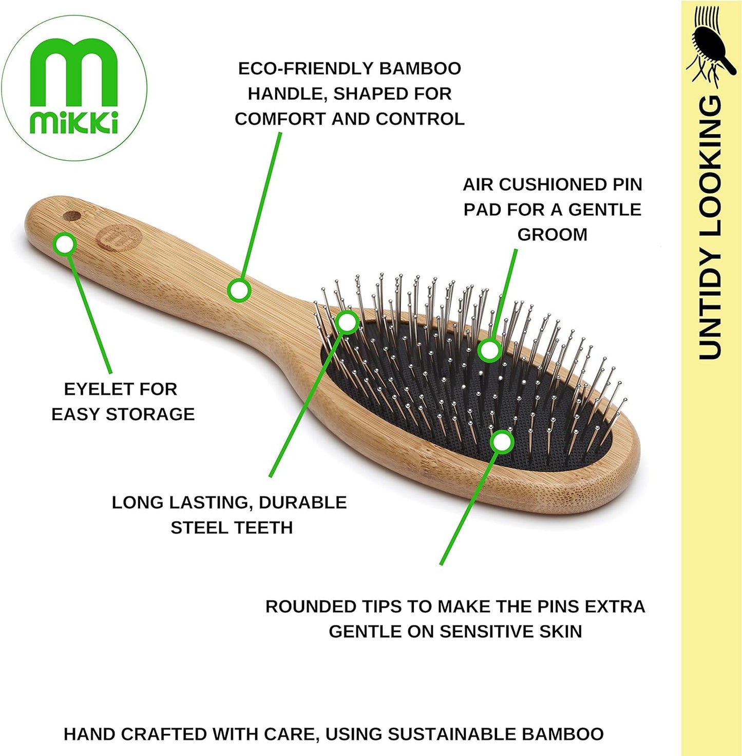 Bamboo Ball Pin Brush Small