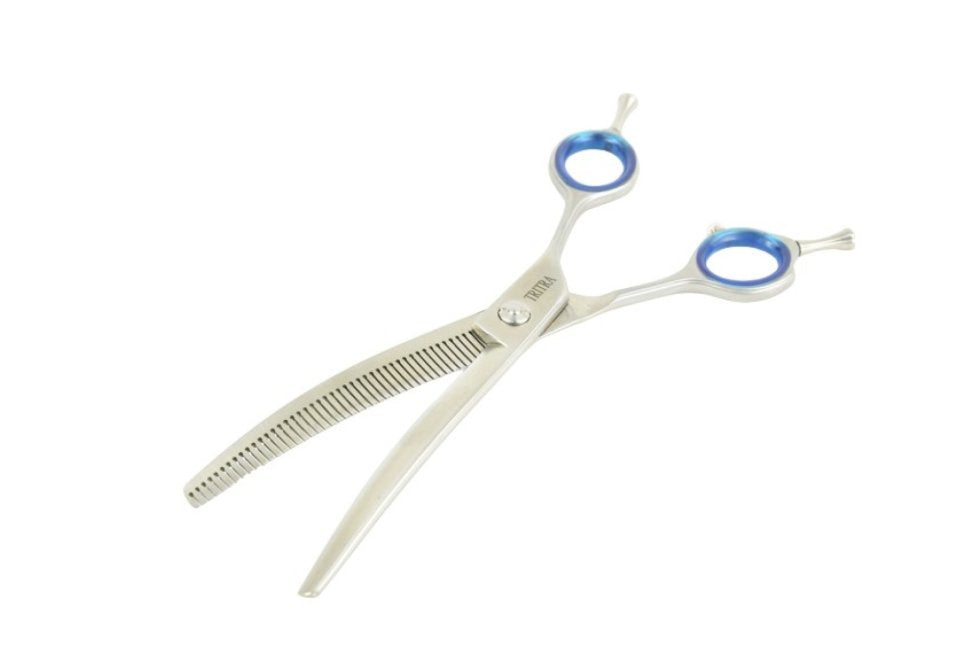 Tritra gebogen fluffer effileerschaar – 7 inch