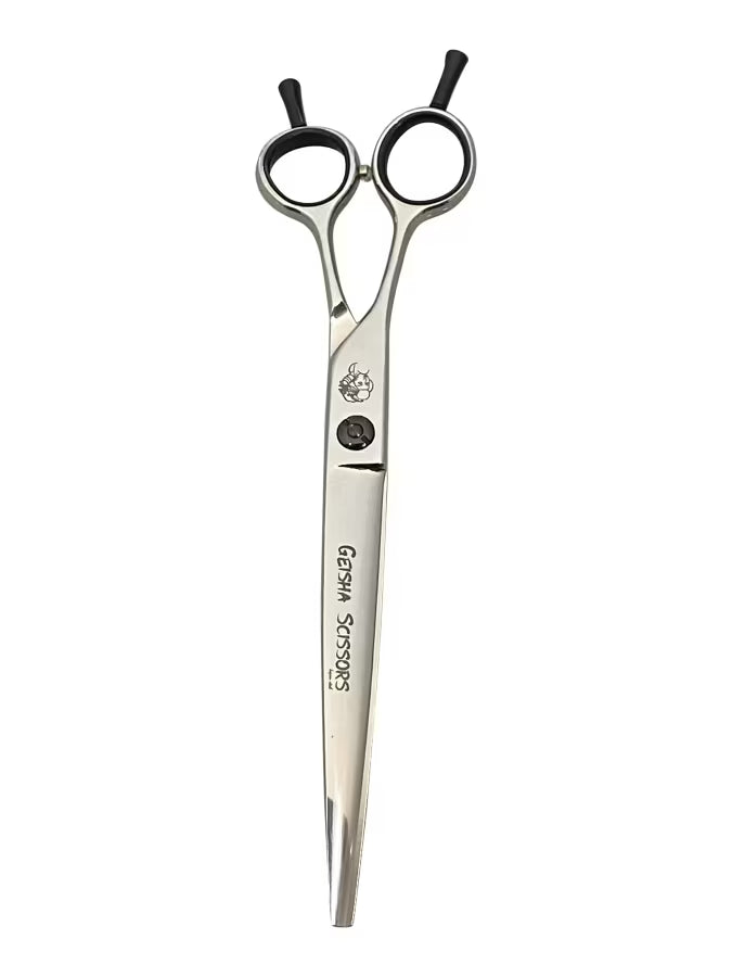 Geisha Linkshandige gebogen finishing schaar 7,5 inch
