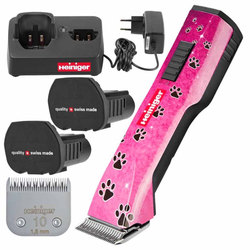 Heiniger Saphir style pink tondeuse incl. 2 accu's & scheerkop #10