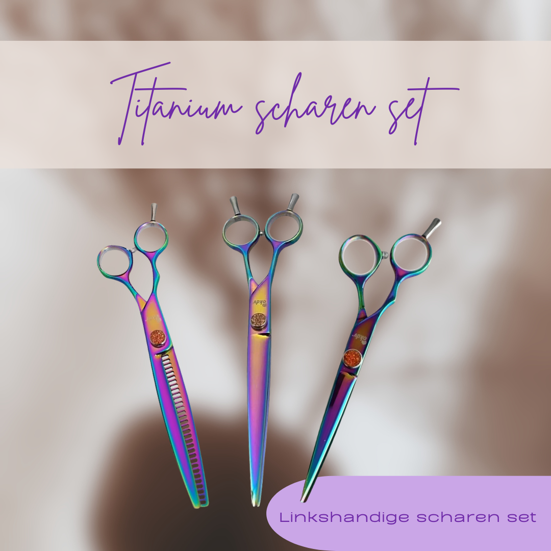 Linkshandige titanium scharen set