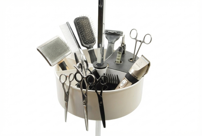 Grooming table tool rack round 