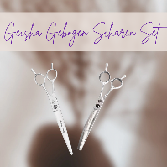 Geisha-Scherenset mit gebogener Schere