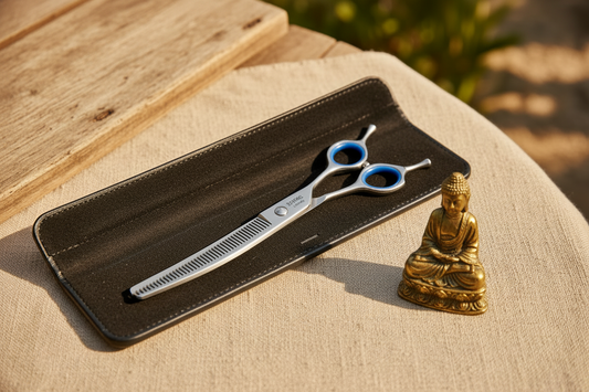 Tritra gebogen fluffer effileerschaar – 7 inch