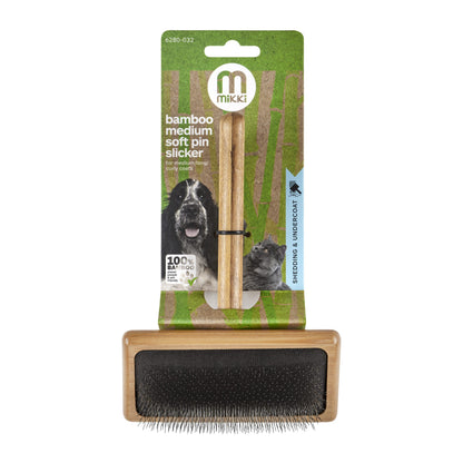 Mikki Bamboo soft pin slicker - Medium