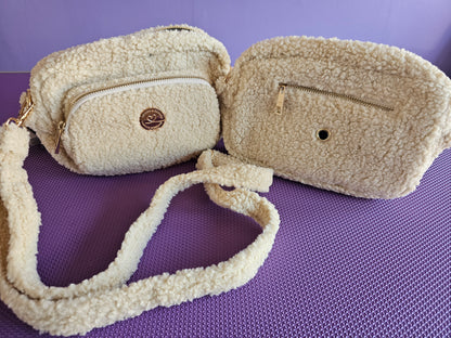 Dog mom bag Teddy Beige