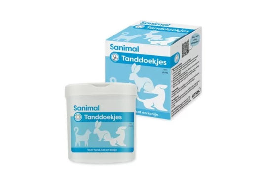 Sanimal Tanddoekjes Hond en Kat en Konijn 50st.