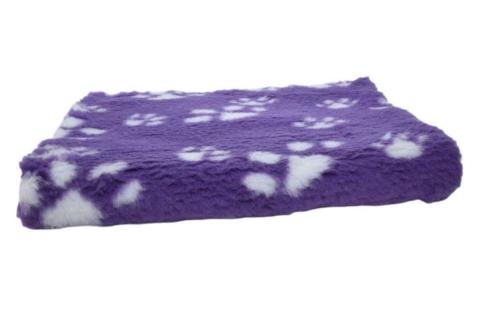 Vetbed Lila/Paars met witte pootjes (100 x 150 cm)