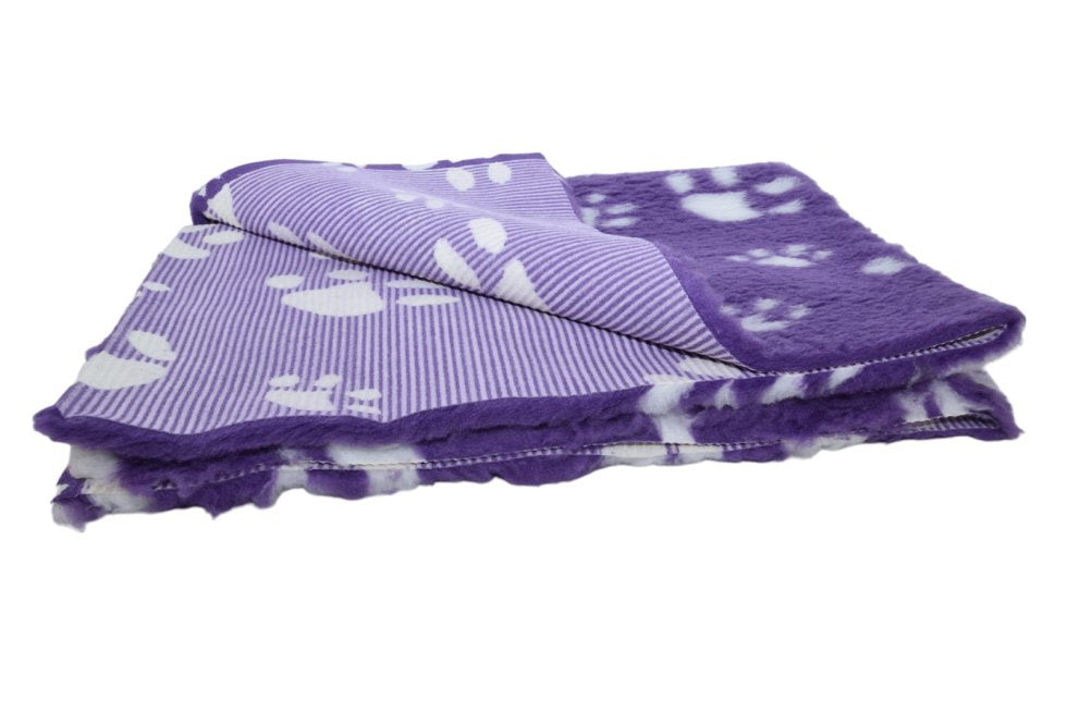 Vetbed Lila/Paars met witte pootjes (100 x 150 cm)