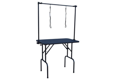 Grooming table with double grooming bracket Incl. trim loops 91x61x80H